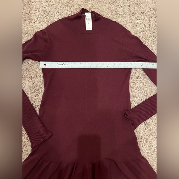 NWT new medium Anthropologie sundays Andes sweater dress burgundy mock neck - Picture 16 of 16
